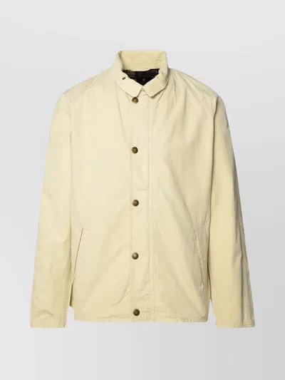 Barbour Tracker Ivory Cotton Jacket In Neutrals
