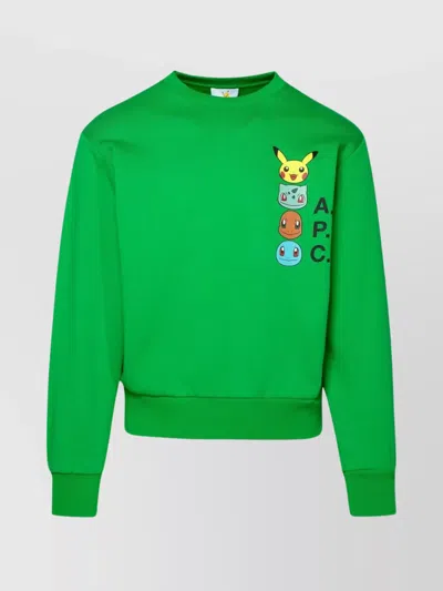 Apc A.p.c. Pokemon Sweatshirt In Green