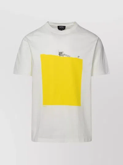 Apc Graphic-print Cotton T-shirt In White