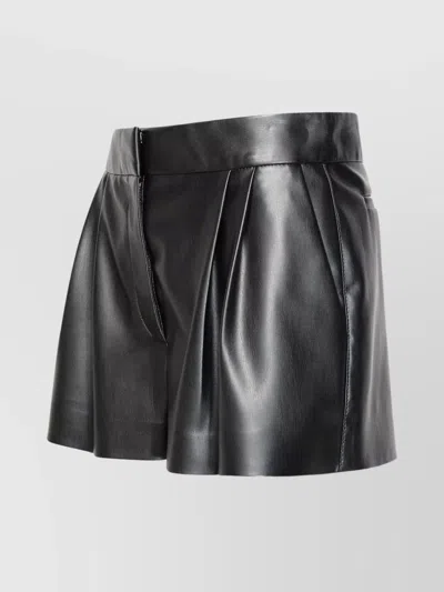 Stella Mccartney Alter Mat Pleated Shorts In Black