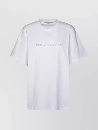 Stella Mccartney Organic Cotton T-shirt Logo In White