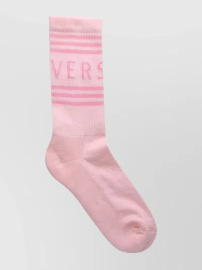 Versace Woman Pink Organic Cotton Socks