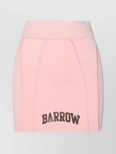 Barrow Mini Logo Skirt In Pink