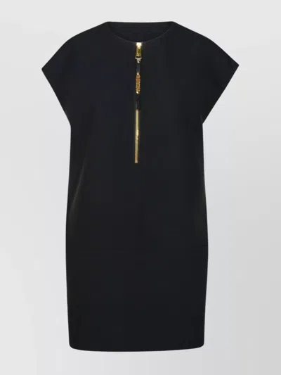 Moschino Zip Dress In Black