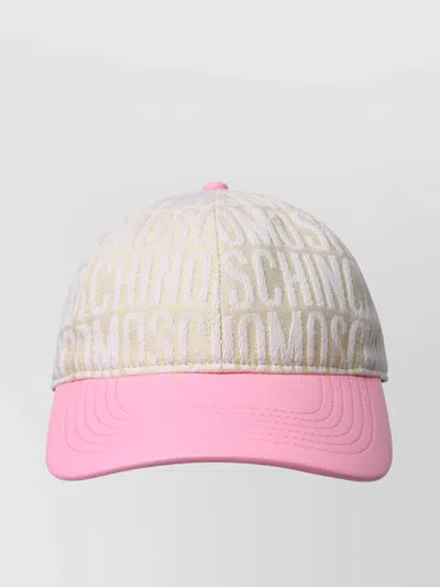 Moschino Hat In Ivory Cotton Blend In Multicolor