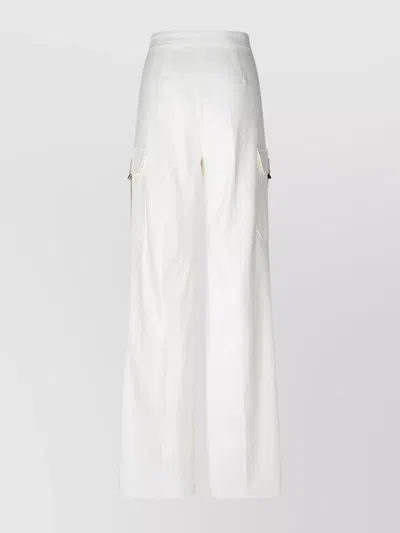 Max Mara Edda High-waist Wide-leg Trousers In White