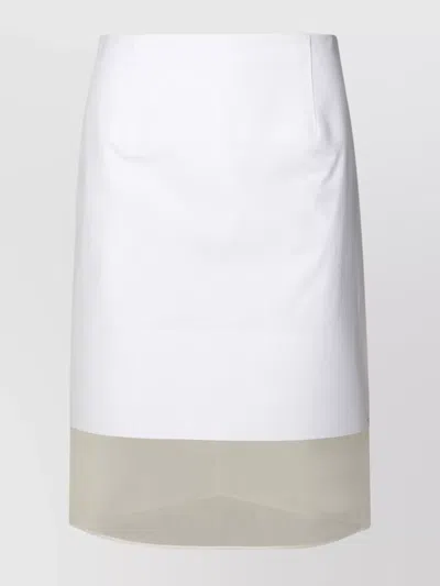 Sportmax Turchia Midi Skirt In White