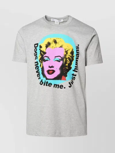 Comme Des Garçons Marilyn Monroe Print T-shirt In Grey