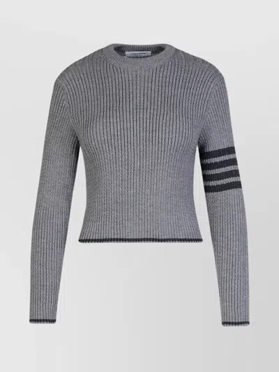 Thom Browne Virgin Wool Sweater In Grey