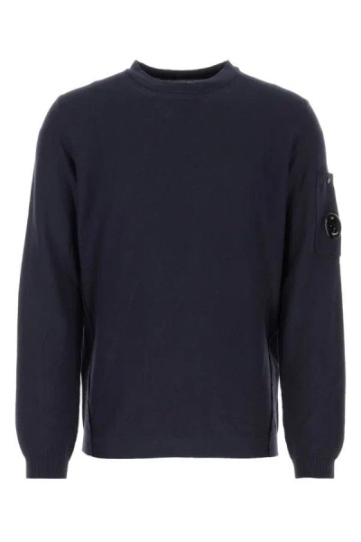 C.p. Company Cotton Crew-neck Sweater In Blue