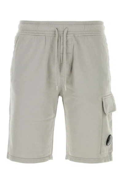 C.p. Company Man Grey Cotton Bermuda Shorts In Gray