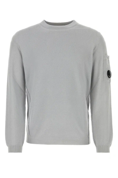C.p. Company Man Grey Cotton Sweater In Gray
