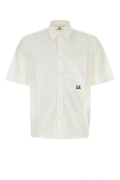 C.p. Company Man White Cotton Shirt