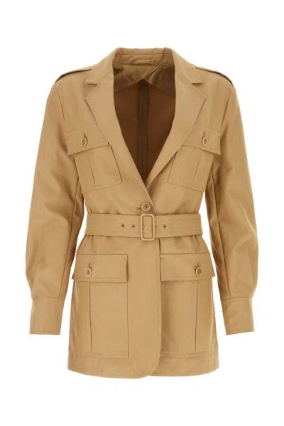 Max Mara Woman Camel Cotton Pacos Jacket In Brown