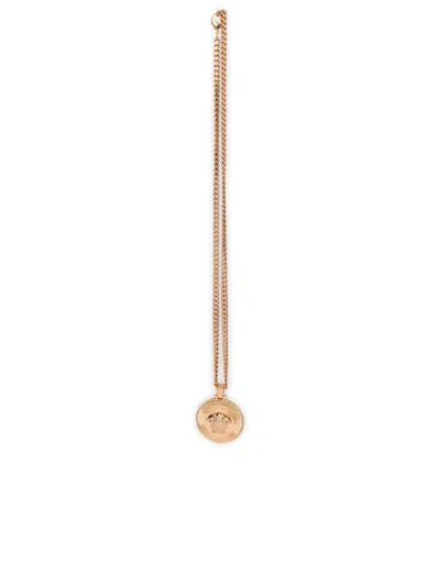 Versace Gold Brass Medusa Biggie Necklace