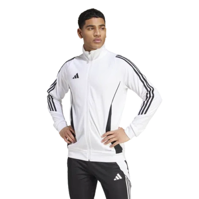 Adidas Originals Men's Tiro 24 Slim-fit Performance 3-stripes Track Jacket In White/black