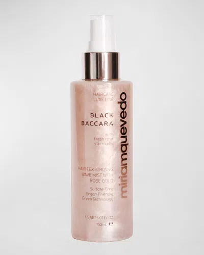 Miriam Quevedo Black Baccara Hair Texturizing Wave Mist With Rose Gold, 5 Oz./150ml In White