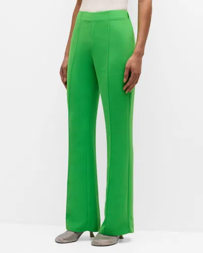 Simonmiller Zypresse High-waisted Bootcut Crepe Pants In Gummy Green