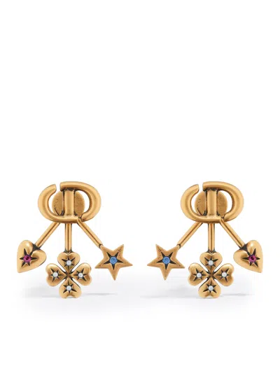 Dior Lucky Charms Earrings In Gold