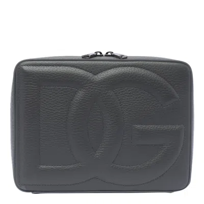 Dolce & Gabbana Dg Logo Crossbody Bag In Grigio (grey)