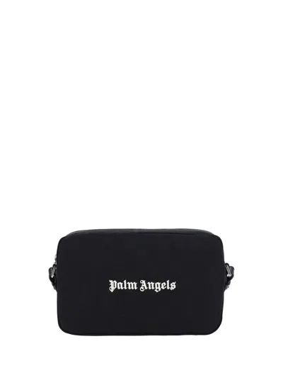Palm Angels Shoulder Bag In Black White (black)