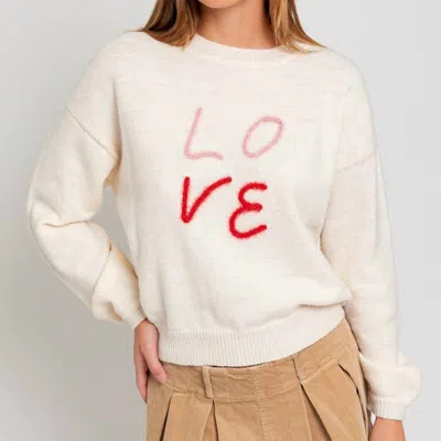 Le Lis Love Sweater In Ivory In Brown