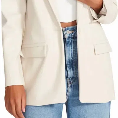Bb Dakota Bone Suede Moto Jacket In Cream In White