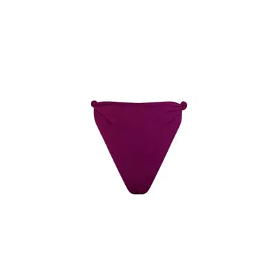 Brisea Swim Ella Bikini Bottom In Sangria In Purple