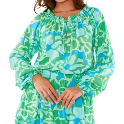 Show Me Your Mumu Margo Tunic In Abstract Poppy Multi In Green