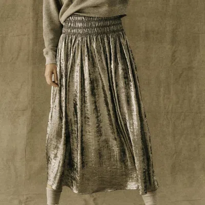 The Great Viola Skirt In Silver In Grey
