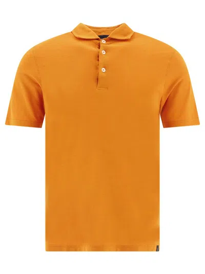 Lardini Polo Shirt With Buttons In Orange