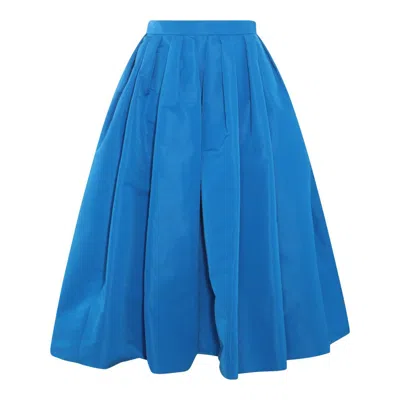 Alexander Mcqueen Skirts In Lapis Blue