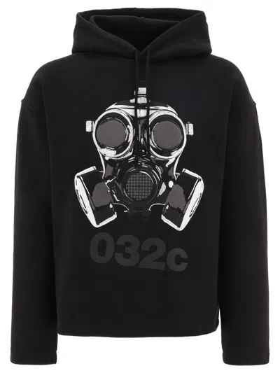 032c "oversized Mask" Hoodie In Black