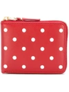 Comme Des Garçons Polka-dot Compact Wallet In Red