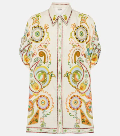 Alemais Pinball Printed Linen Shirt In Multicolor