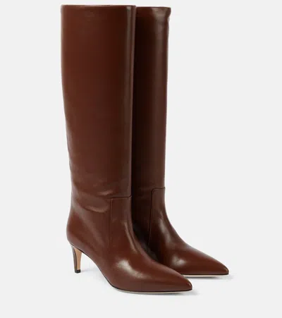 Paris Texas Women's Knee-high Leather Stiletto Boots In Brown
