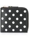 Comme Des Garçons Polka Dot Wallet In Black