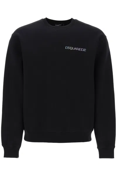 Dsquared2 Cool Fit Printed Sweatshirt Men In Black
