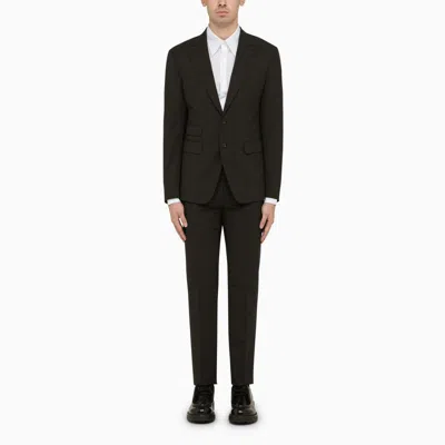 Dsquared2 Dark Grey Single-breasted Wool Suit Men In Gray