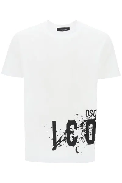 Dsquared2 Icon Splash Cool Fit T-shirt Men In White