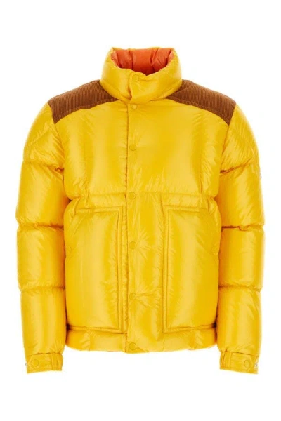 Moncler Man Yellow Polyester Ain Down Jacket