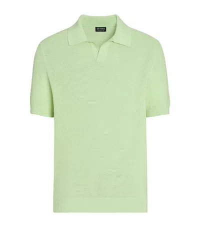 Zegna Cotton Polo Shirt In Green