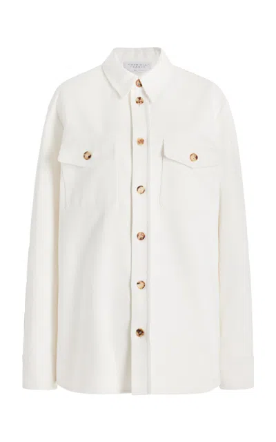 Gabriela Hearst Everly Overshirt In White Organic Cotton