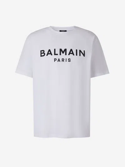 Balmain Printed Logo T-shirt In White