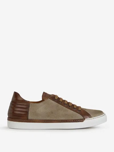 Bontoni Enrico Sneakers In Brown And Sand Brown