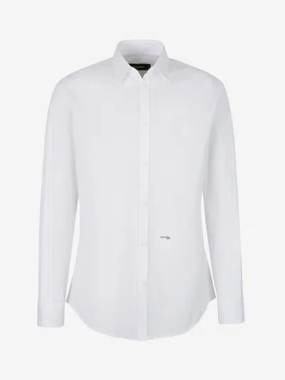 Dsquared2 Cotton Poplin Shirt In White