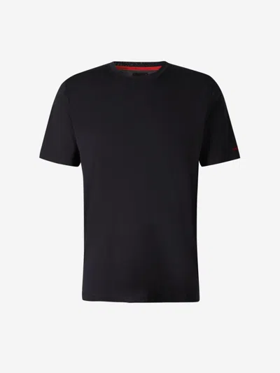 Kiton Plain Cotton T-shirt In Black