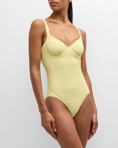 Bondi Born Loures One-piece Swimsuit In Lemonade