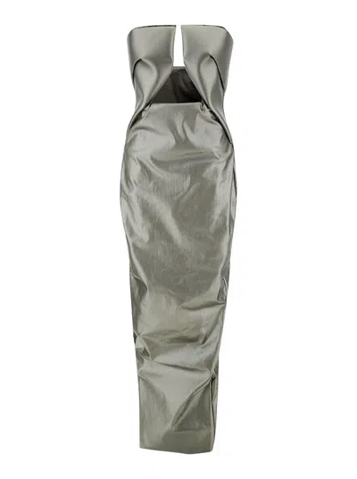 Rick Owens Prong Gown In Grey