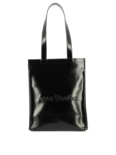 Acne Studios "logo Portrait" Shoulder Bag In Black